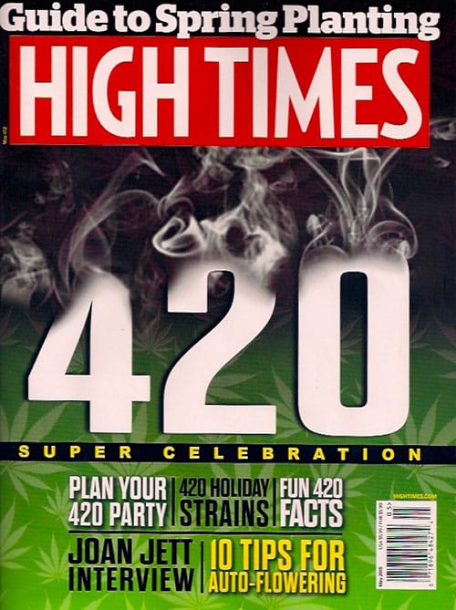 Okładka magazynu High Times z artykułem o 420